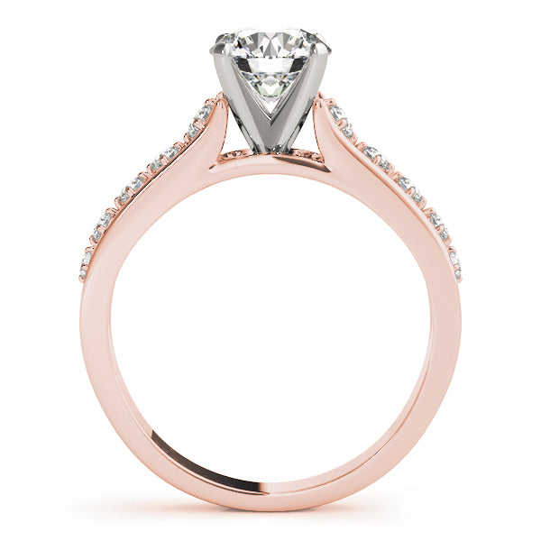 Scalloped Pavé Diamond Engagement Ring (1/4 ct. tw.)