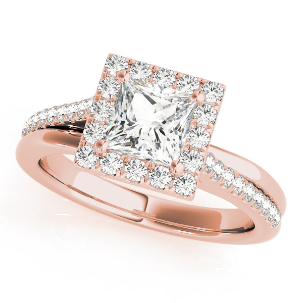 Halo Pavé Diamond Engagement Ring (3/8 ct. tw.)