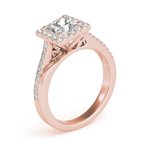 Halo Pavé Diamond Engagement Ring (3/8 ct. tw.)