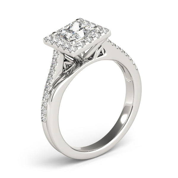 Halo Pavé Diamond Engagement Ring (3/8 ct. tw.)