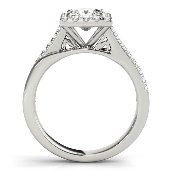 Halo Pavé Diamond Engagement Ring (3/8 ct. tw.)