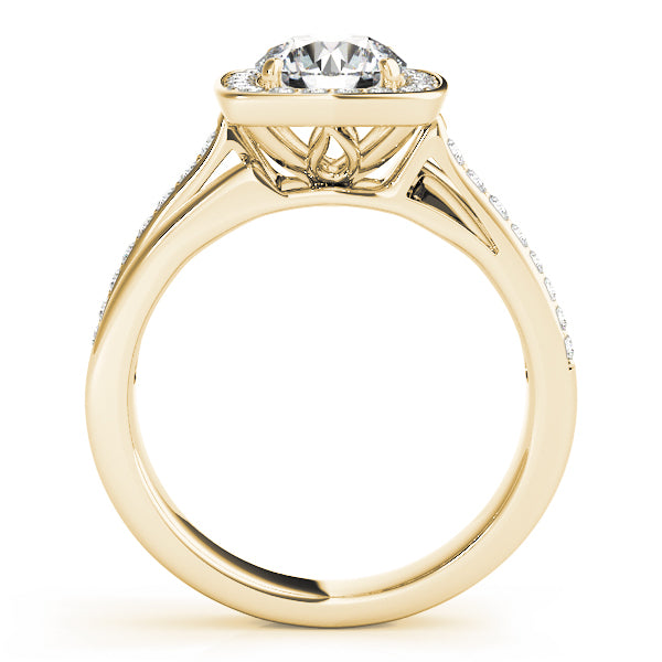 Cushion Halo Pavé Diamond Engagement Ring (1/4 ct. tw.)
