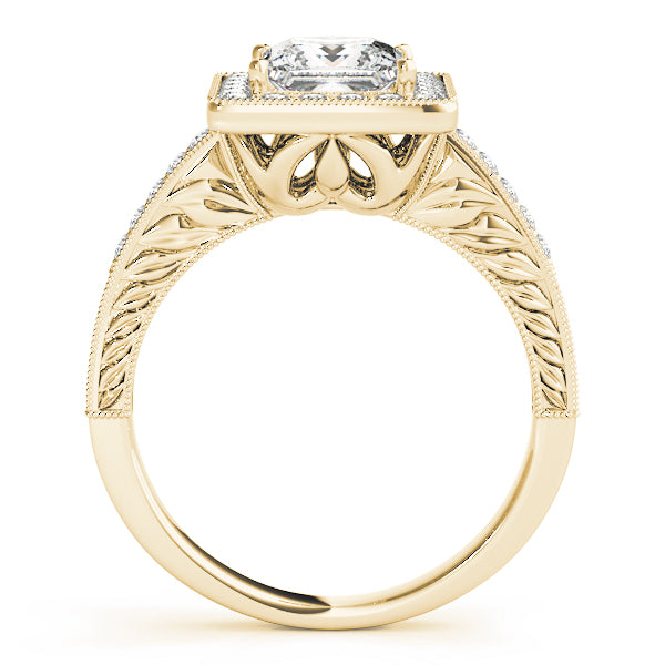 Square Halo Pavé Diamond Engagement Ring (1/3 ct. tw.)