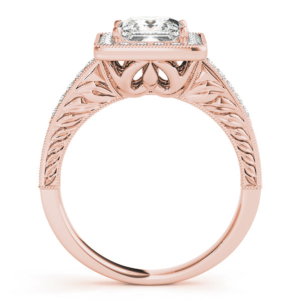 Square Halo Pavé Diamond Engagement Ring (1/3 ct. tw.)