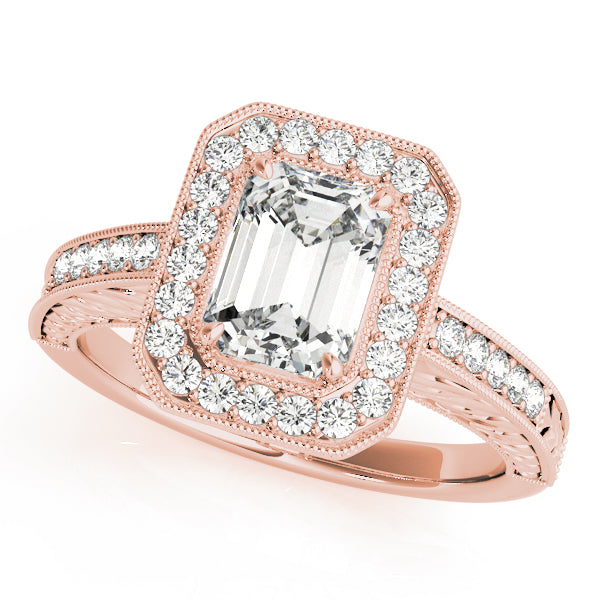 Vintage Milgrain Halo Diamond Engagement Ring (1/3 ct. tw.)