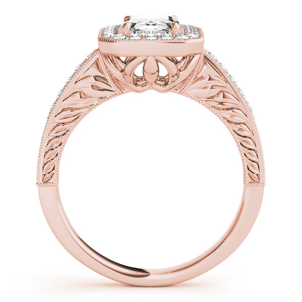 Vintage Milgrain Halo Diamond Engagement Ring (1/3 ct. tw.)