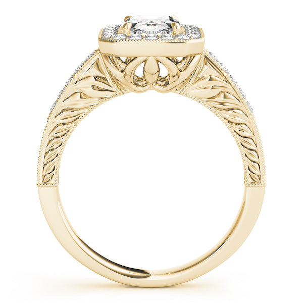 Vintage Milgrain Halo Diamond Engagement Ring (1/3 ct. tw.)