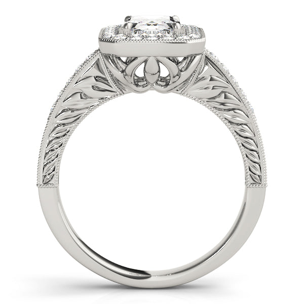 Vintage Milgrain Halo Diamond Engagement Ring (1/3 ct. tw.)