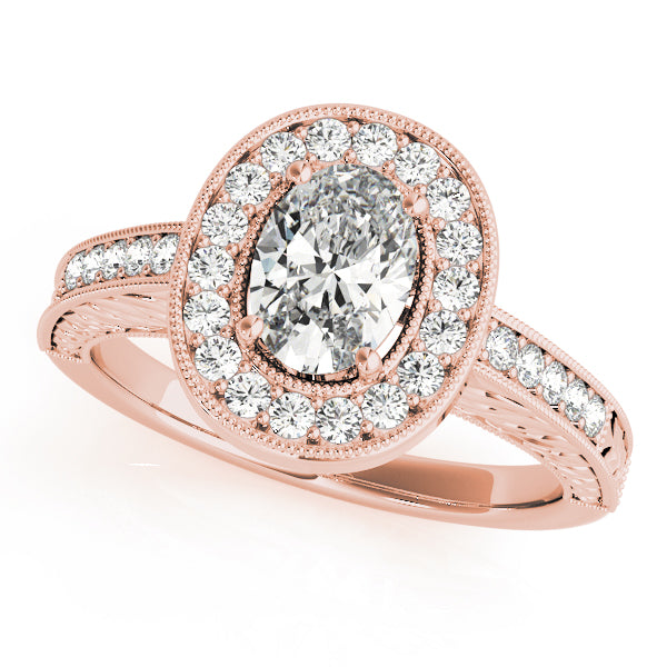 Vintage Milgrain Halo Diamond Engagement Ring (1/4 ct. tw.)