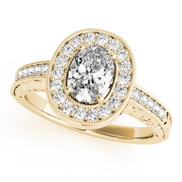 Vintage Milgrain Halo Diamond Engagement Ring (1/4 ct. tw.)