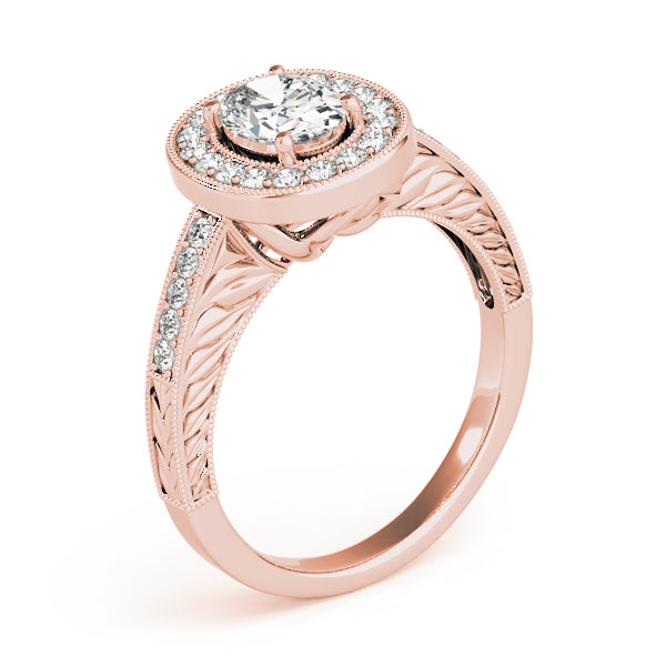 Vintage Milgrain Halo Diamond Engagement Ring (1/4 ct. tw.)