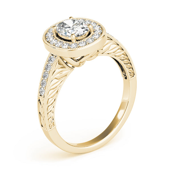 Vintage Milgrain Halo Diamond Engagement Ring (1/4 ct. tw.)