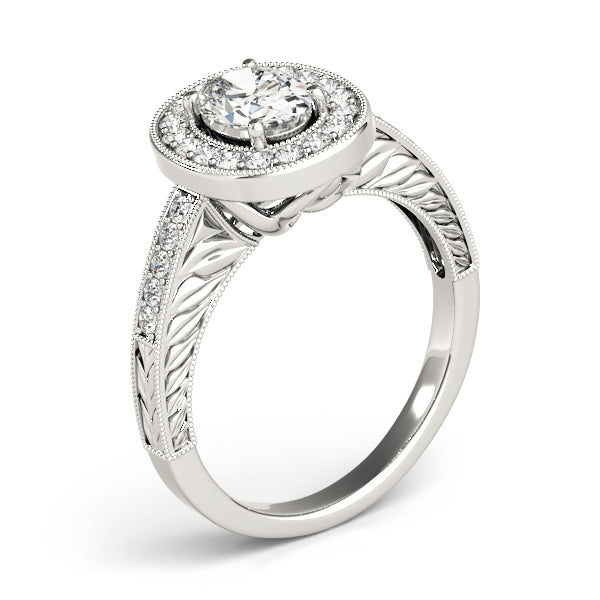 Vintage Milgrain Halo Diamond Engagement Ring (1/4 ct. tw.)