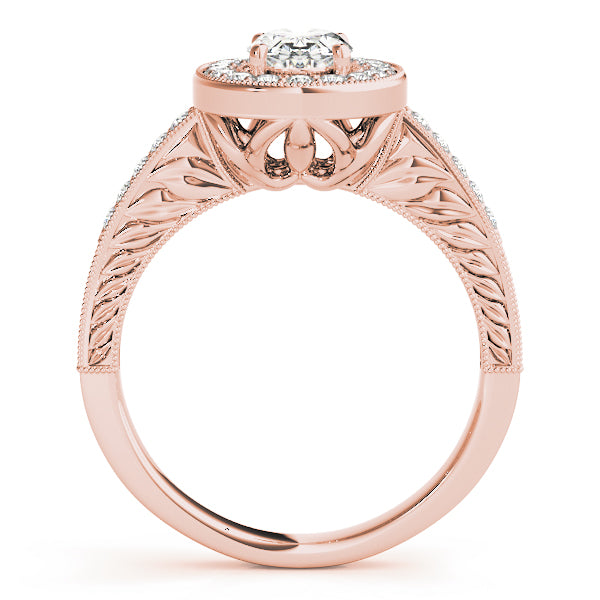 Vintage Milgrain Halo Diamond Engagement Ring (1/4 ct. tw.)