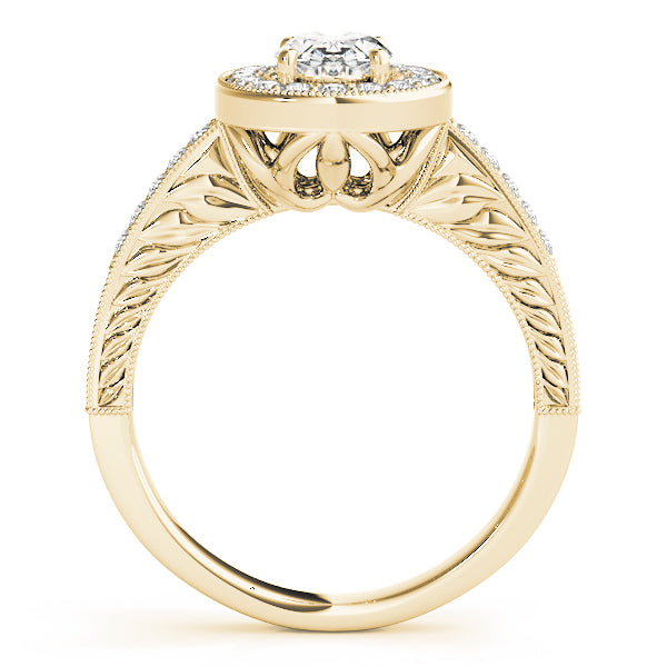 Vintage Milgrain Halo Diamond Engagement Ring (1/4 ct. tw.)