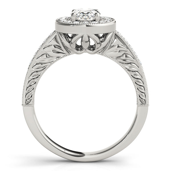 Vintage Milgrain Halo Diamond Engagement Ring (1/4 ct. tw.)