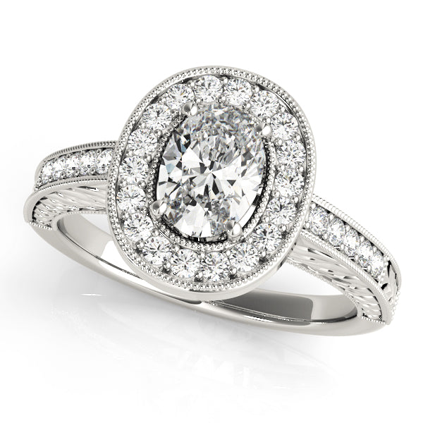 Vintage Milgrain Halo Diamond Engagement Ring (1/4 ct. tw.)