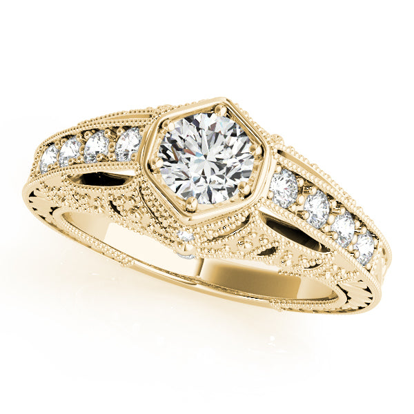 Vintage Milgrain Diamond Engagement Ring (1/10 ct. tw.)