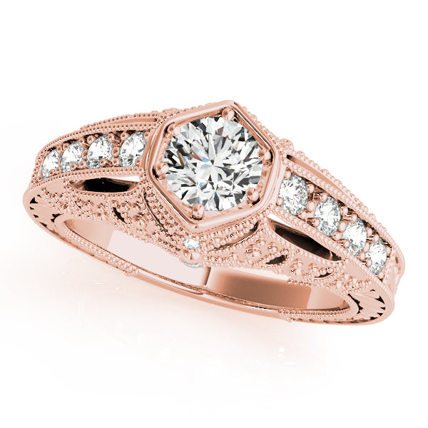 Vintage Milgrain Diamond Engagement Ring (1/10 ct. tw.)