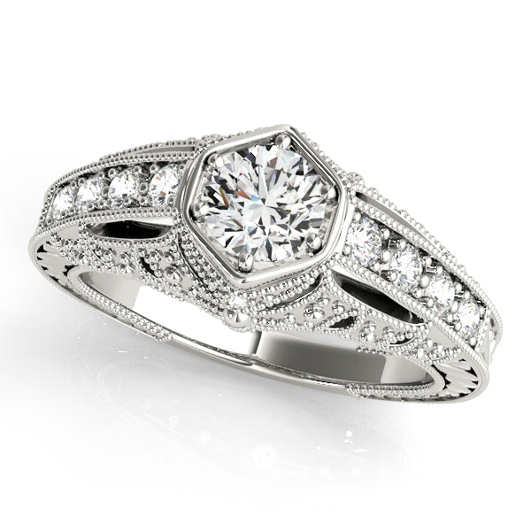 Vintage Milgrain Diamond Engagement Ring (1/10 ct. tw.)