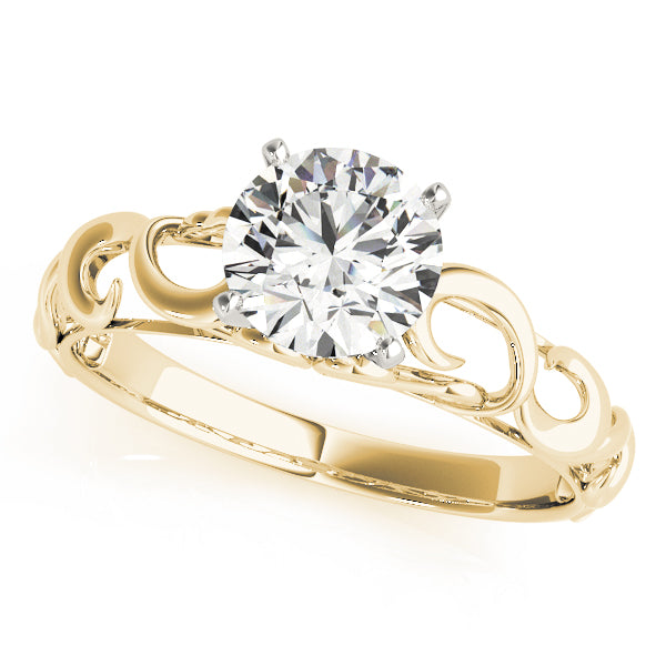 Romantic Scrollwork Engagement Ring