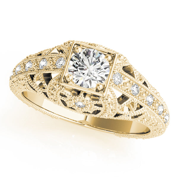 Vintage Milgrain Diamond Engagement Ring (1/8 ct. tw.)