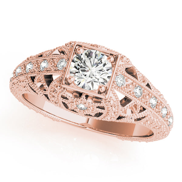 Vintage Milgrain Diamond Engagement Ring (1/8 ct. tw.)