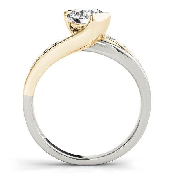 Graduated Channel-Set Twist Diamond Engagement Ring (1 1/2 ct. tw.)