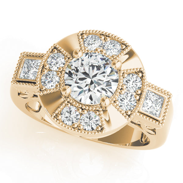 Vintage Milgrain Diamond Engagement Ring (3/8 ct. tw.)