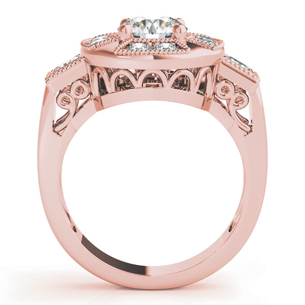 Vintage Milgrain Diamond Engagement Ring (3/8 ct. tw.)