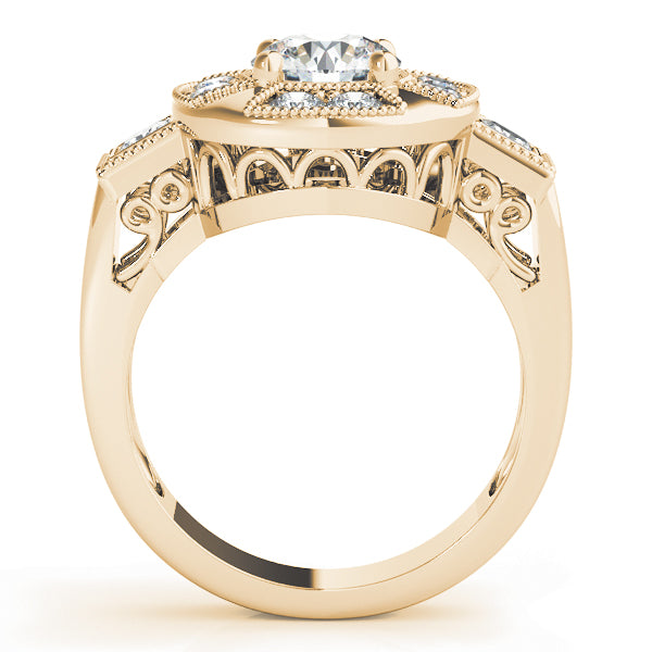 Vintage Milgrain Diamond Engagement Ring (3/8 ct. tw.)