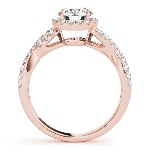 Twist Pavé Halo Diamond Engagement Ring (1/2 ct. tw.)