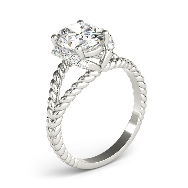 Twist Pavé Diamond Engagement Ring (1/8 ct. tw.)