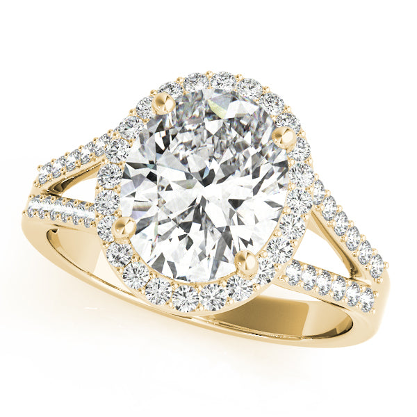 Split Shank Halo Diamond Engagement Ring (1/3 ct. tw.)