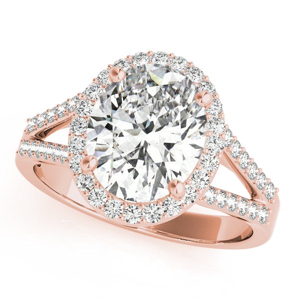 Split Shank Halo Diamond Engagement Ring (1/3 ct. tw.)