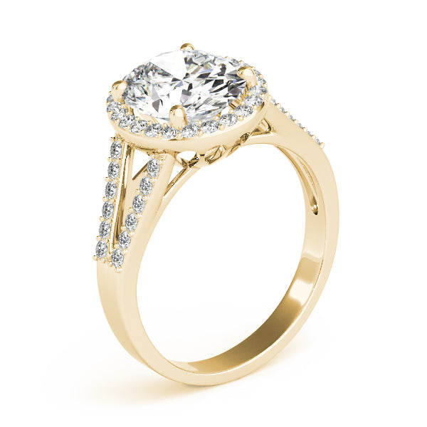 Split Shank Halo Diamond Engagement Ring (1/3 ct. tw.)