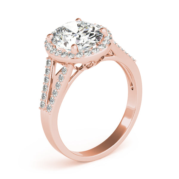 Split Shank Halo Diamond Engagement Ring (1/3 ct. tw.)