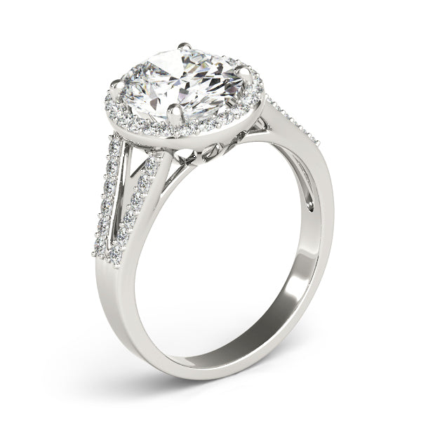 Split Shank Halo Diamond Engagement Ring (1/3 ct. tw.)