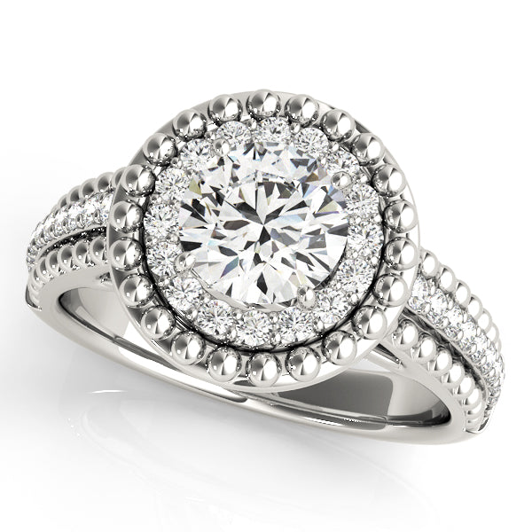 Double Halo Pavé Diamond Engagement Ring (1/3 ct. tw.)