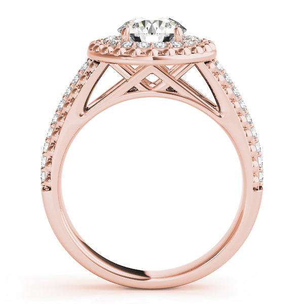 Double Halo Pavé Diamond Engagement Ring (1/3 ct. tw.)