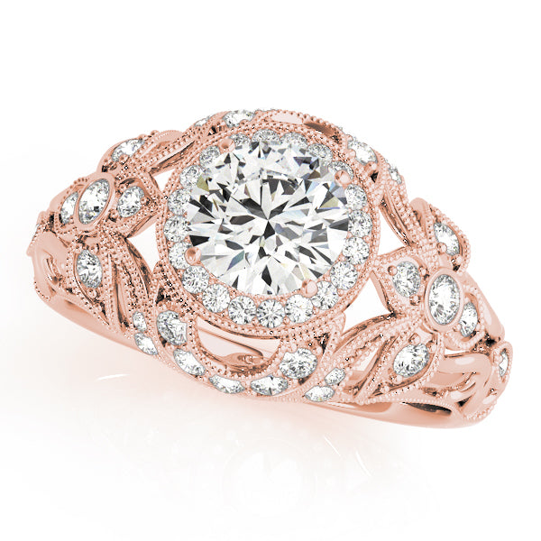 Romantic Vintage Halo Diamond Engagement Ring (3/8 ct. tw.)