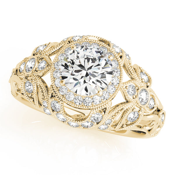 Romantic Vintage Halo Diamond Engagement Ring (3/8 ct. tw.)