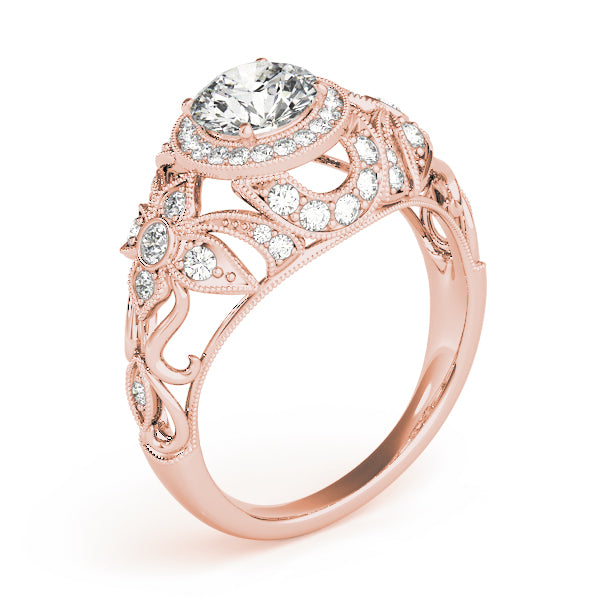 Romantic Vintage Halo Diamond Engagement Ring (3/8 ct. tw.)