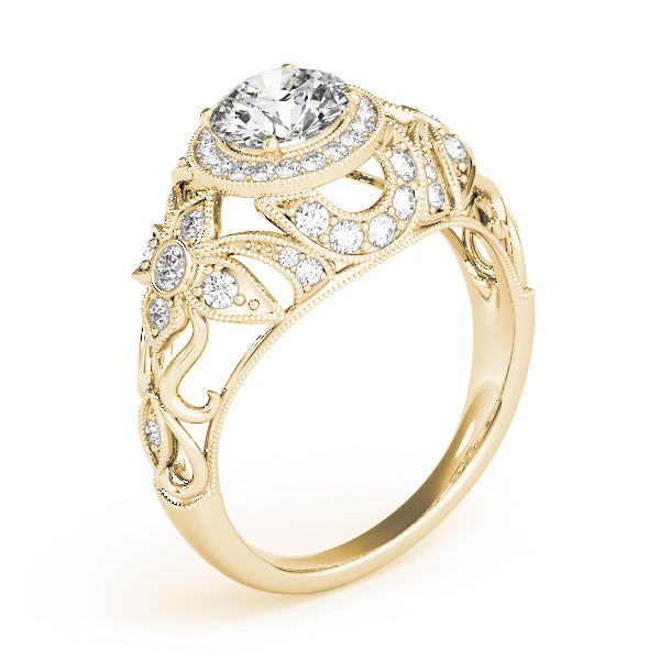 Romantic Vintage Halo Diamond Engagement Ring (3/8 ct. tw.)