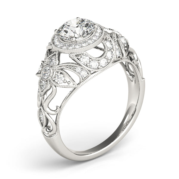 Romantic Vintage Halo Diamond Engagement Ring (3/8 ct. tw.)