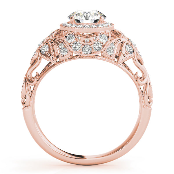 Romantic Vintage Halo Diamond Engagement Ring (3/8 ct. tw.)