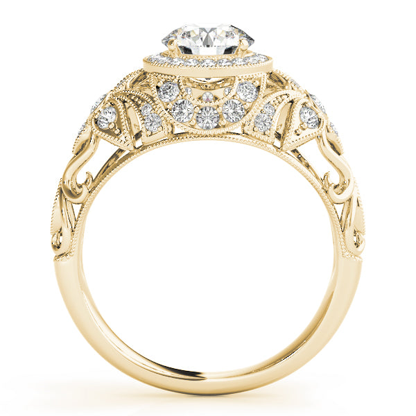 Romantic Vintage Halo Diamond Engagement Ring (3/8 ct. tw.)