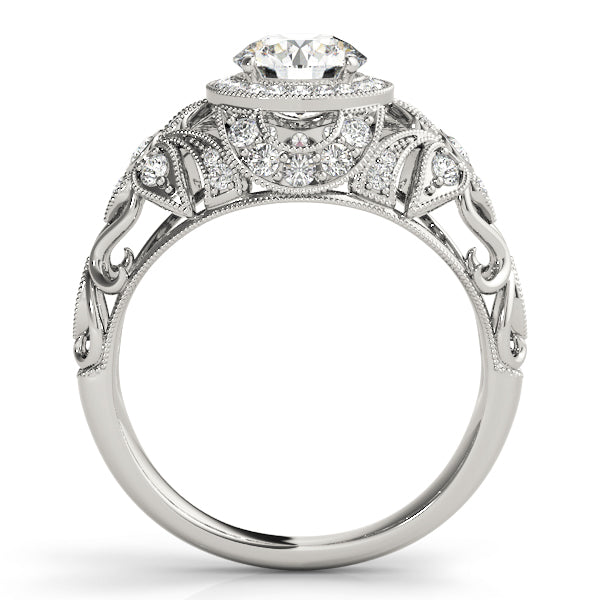 Romantic Vintage Halo Diamond Engagement Ring (3/8 ct. tw.)