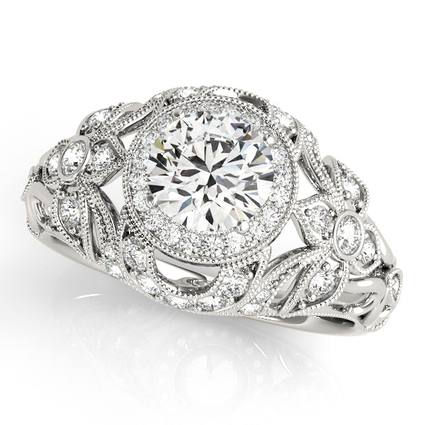 Romantic Vintage Halo Diamond Engagement Ring (3/8 ct. tw.)