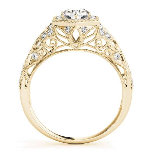 Vintage Filigree Halo Diamond Engagement Ring (1/2 ct. tw.)